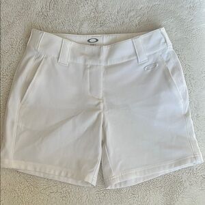 Oakley White Bermuda Shorts Tailored Fit